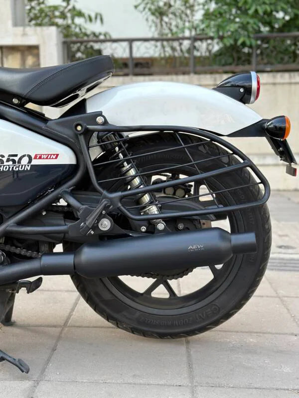 AEW TE203 performance exhaust black for Royal Enfield Shotgun 650 free flow silencer 88122E