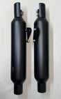 AEW TE203 performance exhaust for Royal Enfield Shotgun 650 heat resistant black stainless steel slip-on silencer with deep rumble sound and removable DB killer
