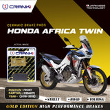 CRANK1 Ceramic Front Brake Pads CRM679 for Honda Africa Twin (2016–2019) HH Rated Dual Disc Brake Pads (2 Sets)