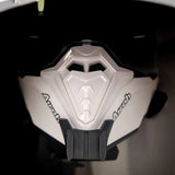 Airoh Commander 1 helmet chin mount installed for GoPro POV motovlogging camera setup by Moto Vibe India with strong 3M adhesive mount