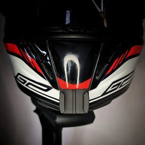 Airoh GP400 helmet chin mount installed for GoPro POV motovlogging camera setup by Moto Vibe India with strong 3M adhesive mount