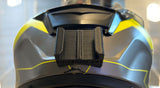 Airoh Spark Rise helmet chin mount installed for GoPro POV motovlogging camera setup by Moto Vibe India with strong 3M adhesive mount