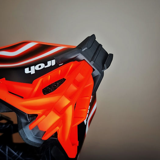 Airoh Twist 2 helmet chin mount installed for GoPro POV off-road motovlogging camera setup by Moto Vibe India with strong 3M adhesive mount