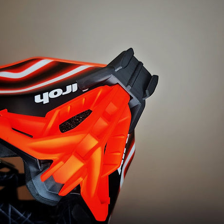 Airoh Twist 2 helmet chin mount installed for GoPro POV off-road motovlogging camera setup by Moto Vibe India with strong 3M adhesive mount