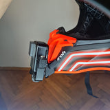 Airoh Twist 2 helmet chin mount installed for GoPro POV off-road motovlogging camera setup by Moto Vibe India with strong 3M adhesive mount