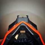 Airoh Twist 2 helmet chin mount installed for GoPro POV off-road motovlogging camera setup by Moto Vibe India with strong 3M adhesive mount