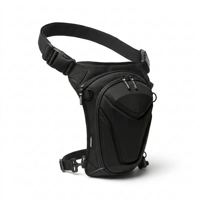 66BHP x Vantora ARC 4-in-1 Thigh Bag Black Riding Leg Bag for Motorcycle Touring
