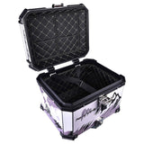 LGP 45L aluminium motorcycle top box white graphics with backrest

