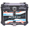 LGP 45L X-Pulse graphic aluminium motorcycle top box with backrest

