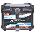 LGP 45L X-Pulse graphic aluminium motorcycle top box with backrest

