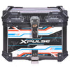 LGP 45L X-Pulse graphic aluminium motorcycle top box with backrest

