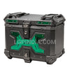 LGP 45L Type X Green aluminum motorcycle top box with backrest


