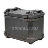 LGP 45L Type X Green aluminum motorcycle top box with backrest

