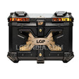 LGP 45L Type X Gold aluminum motorcycle top box with backrest

