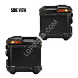 LGP 45L Type X Gold aluminum motorcycle top box with backrest

