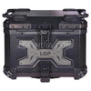 LGP 45L Type X aluminum motorcycle top box black and gray with backrest

