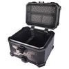 LGP 45L Type X aluminum motorcycle top box black and gray with backrest

