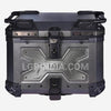 LGP 45L gray aluminum motorcycle top box with backrest

