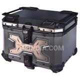 LGP 45L gray aluminum motorcycle top box with backrest

