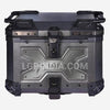 LGP 45L gray aluminum motorcycle top box with backrest

