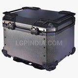 LGP 45L gray aluminum motorcycle top box with backrest

