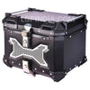 LGP 45L Type X black aluminum motorcycle top box with backrest

