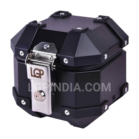 LGP 5L aluminum motorcycle top box black silver


