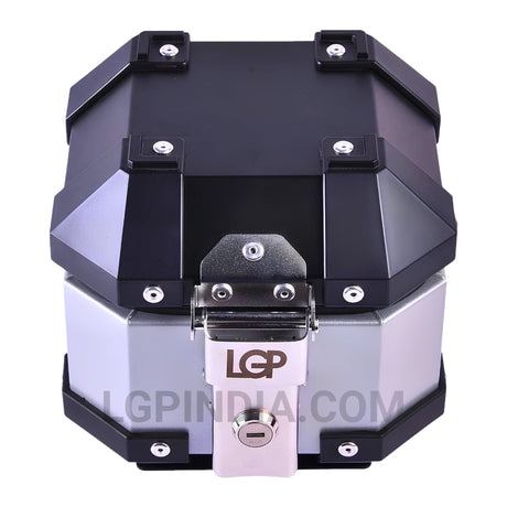 LGP 5L aluminum motorcycle top box black silver

