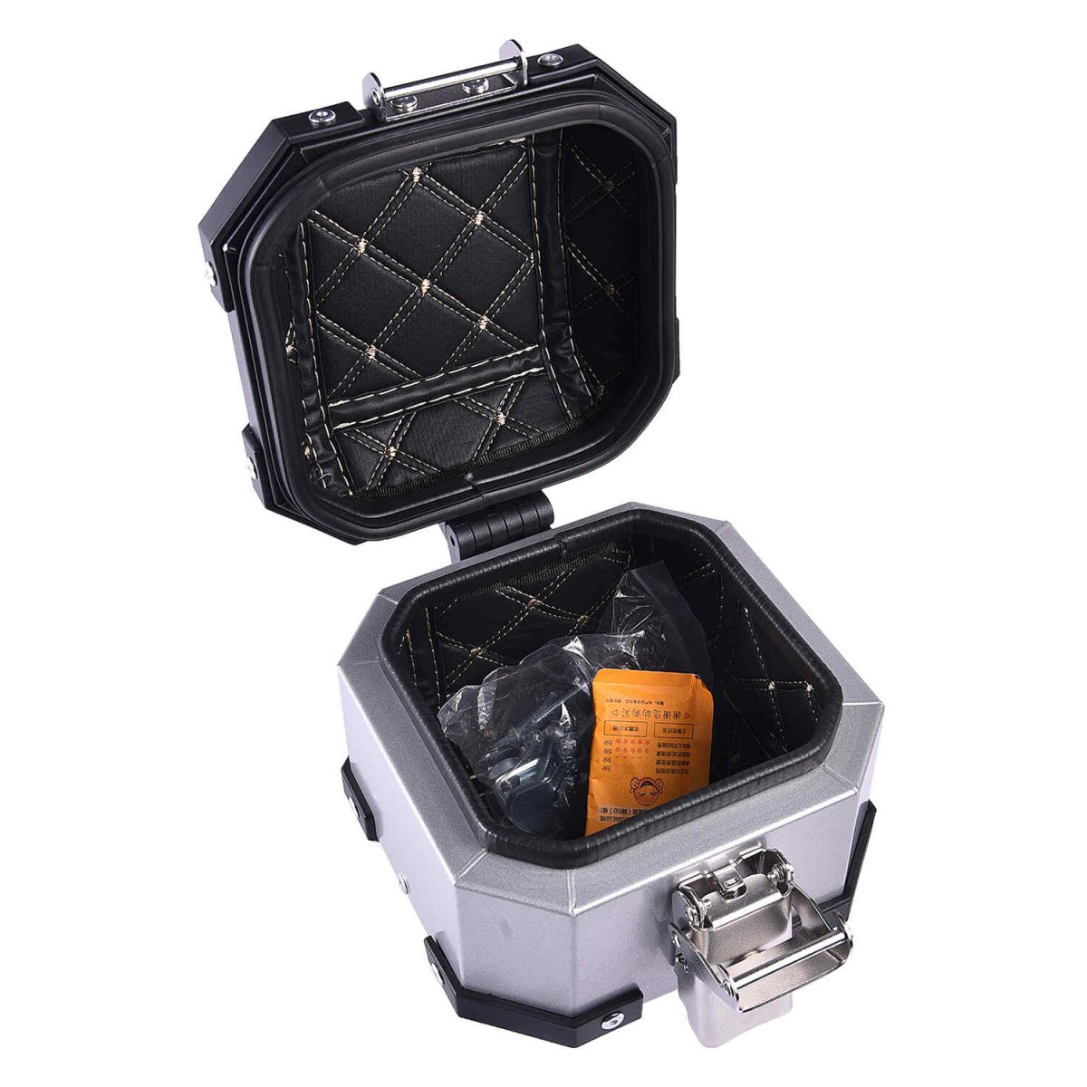 LGP 5L aluminum motorcycle top box black silver

