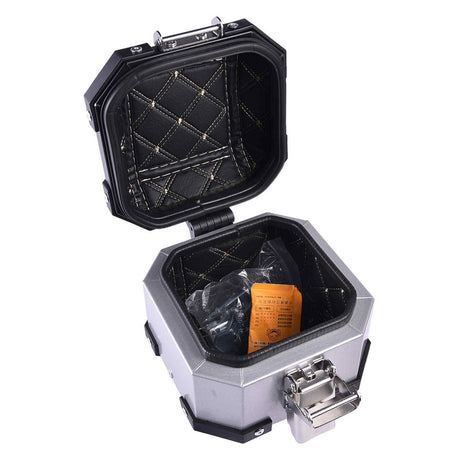 LGP 5L aluminum motorcycle top box black silver


