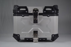 Moto Vanguard 45L silver aluminum motorcycle top box
