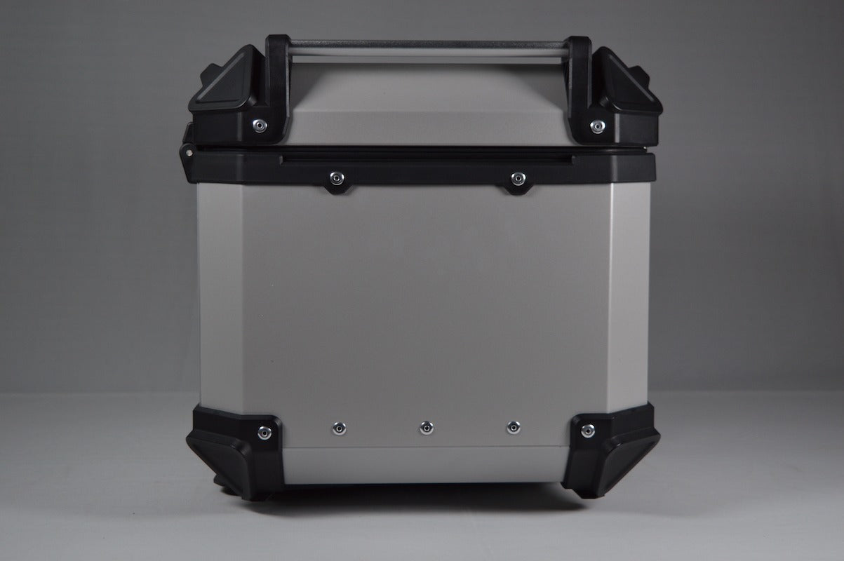 Moto Vanguard 45L silver aluminum motorcycle top box