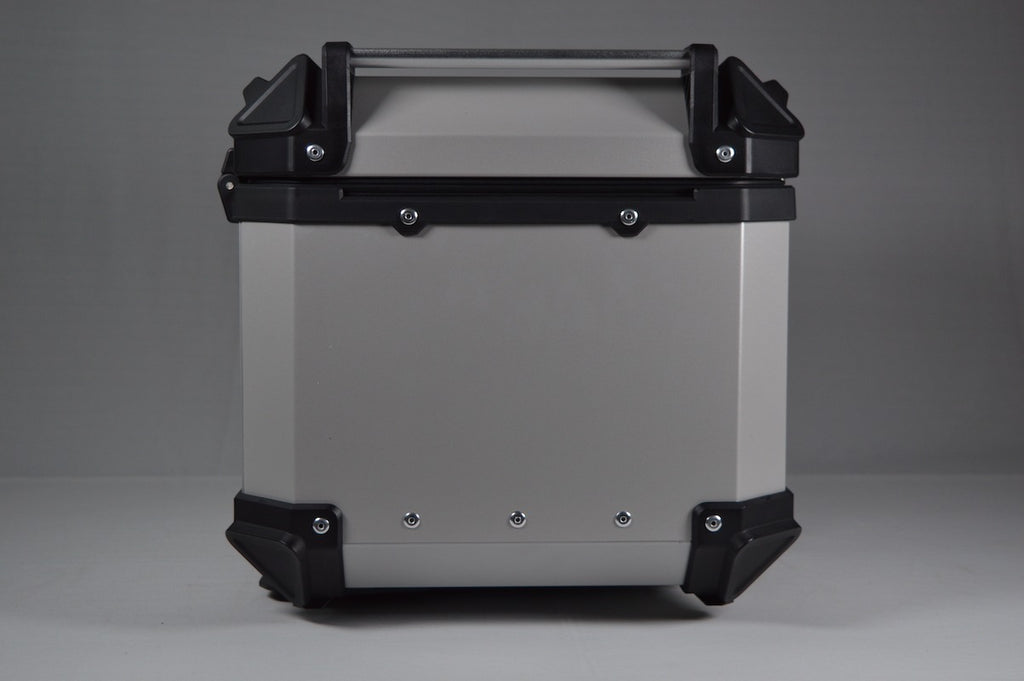 Moto Vanguard 45L silver aluminum motorcycle top box