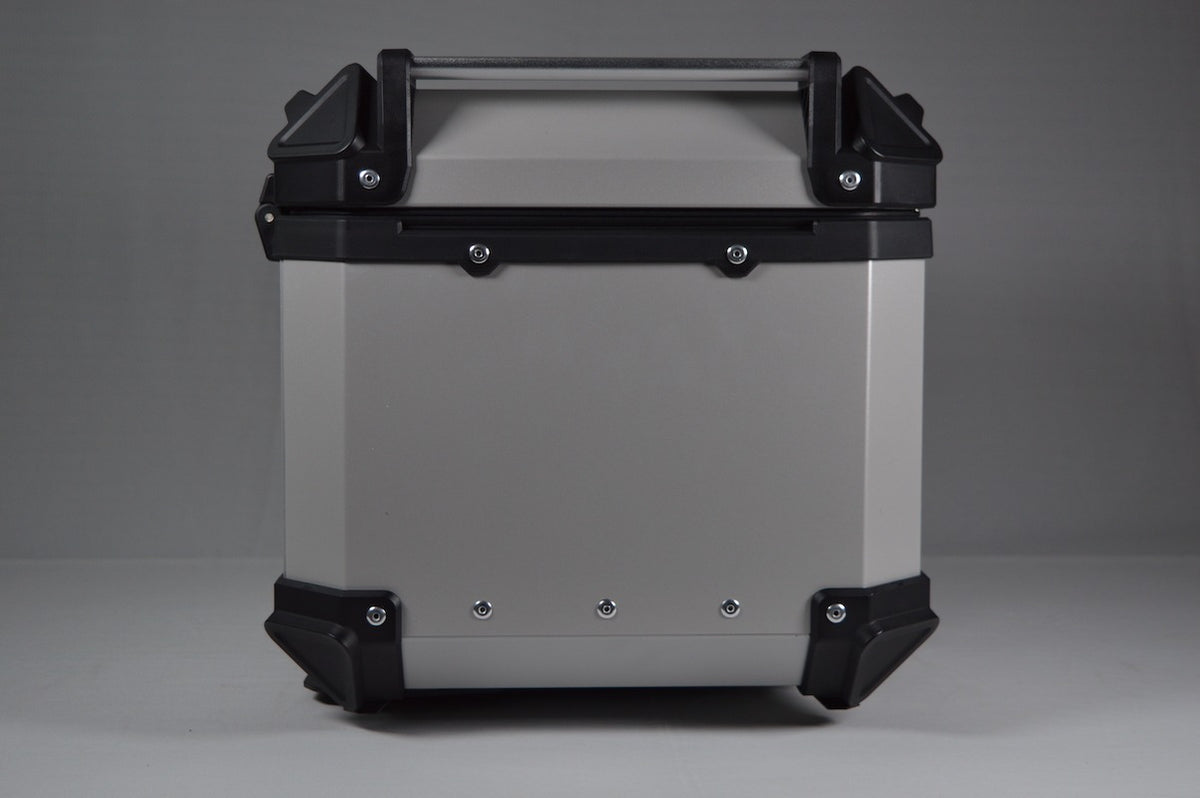 Moto Vanguard 45L silver aluminum motorcycle top box