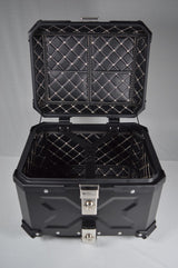 Moto Vanguard 45L black aluminum motorcycle top box