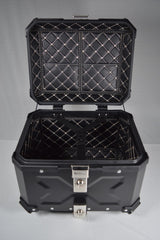 Moto Vanguard 45L black aluminum motorcycle top box