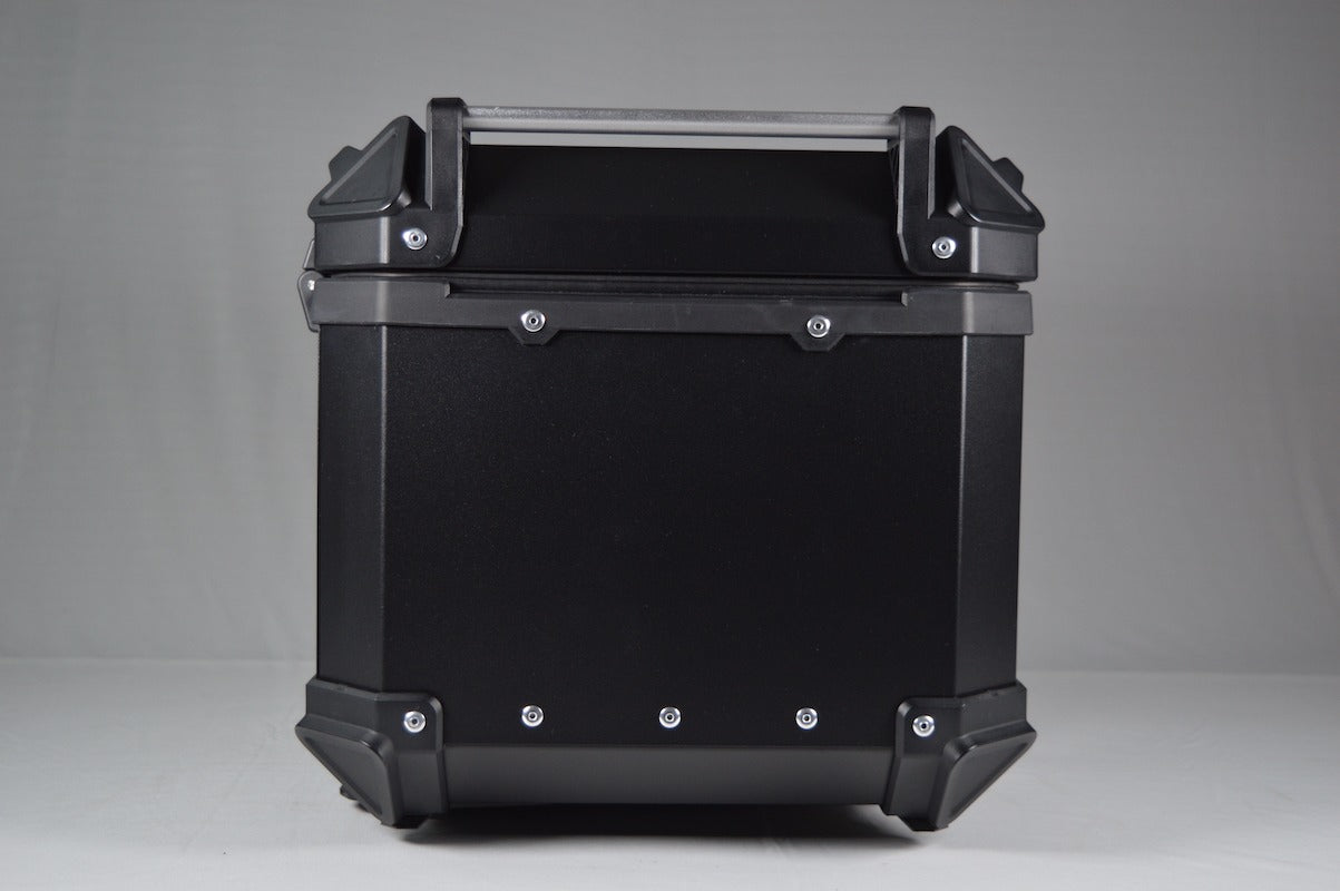 Moto Vanguard 45L black aluminum motorcycle top box