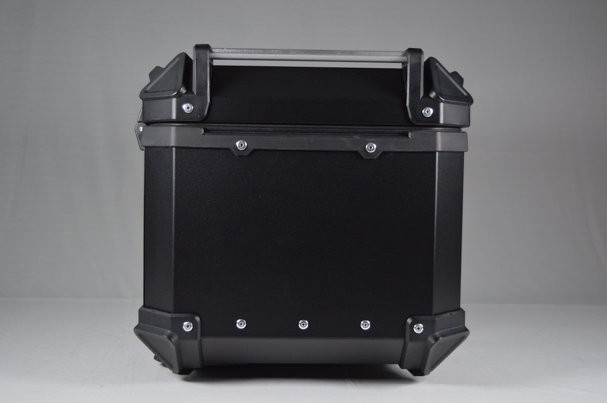 Moto Vanguard 45L black aluminum motorcycle top box