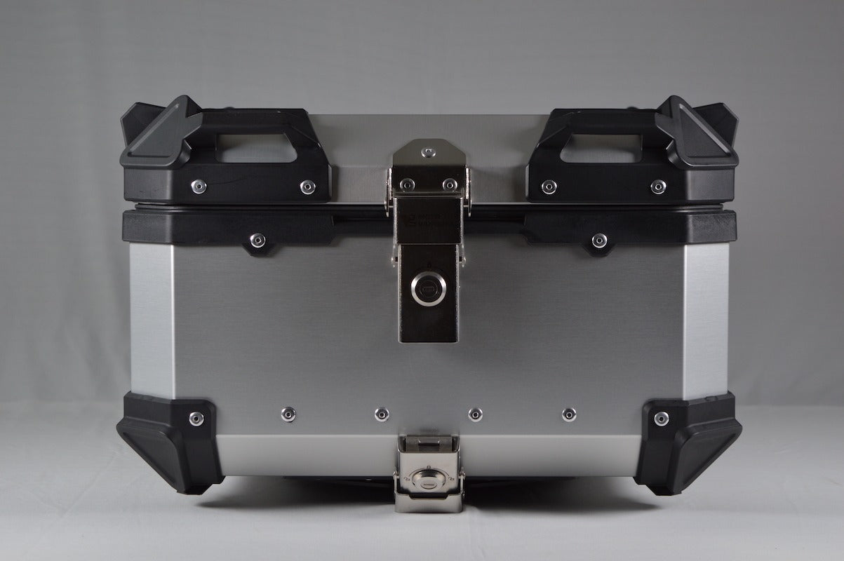 Moto Vanguard 35L silver aluminum motorcycle top box