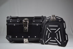 Moto Vanguard 35L black aluminum motorcycle top box