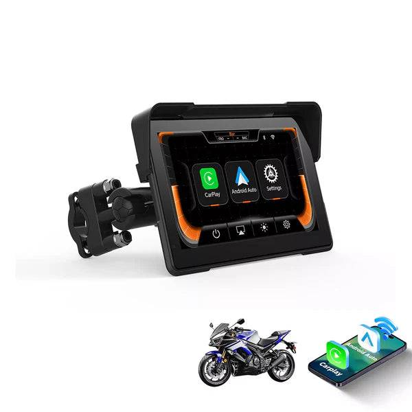 Aoocci C7 7 Inch HD Motorcycle Smart Display with Wireless CarPlay Android Auto Waterproof GPS Navigation