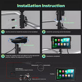 Aoocci C7 7 Inch HD Motorcycle Smart Display with Wireless CarPlay Android Auto Waterproof GPS Navigation