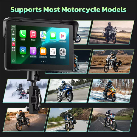 Aoocci C7 7 Inch HD Motorcycle Smart Display with Wireless CarPlay Android Auto Waterproof GPS Navigation