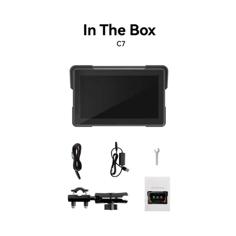 Aoocci C7 7 Inch HD Motorcycle Smart Display with Wireless CarPlay Android Auto Waterproof GPS Navigation