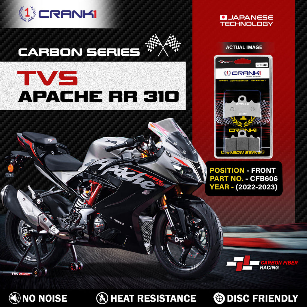 CRANK1 CFB606 Carbon Brake Pads Front For TVS Apache RR 310 2022-2023