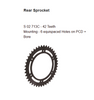 Brass Chain and Sprocket Kit 17T 42T for TVS Apache RR 310 KIT NXRC 320