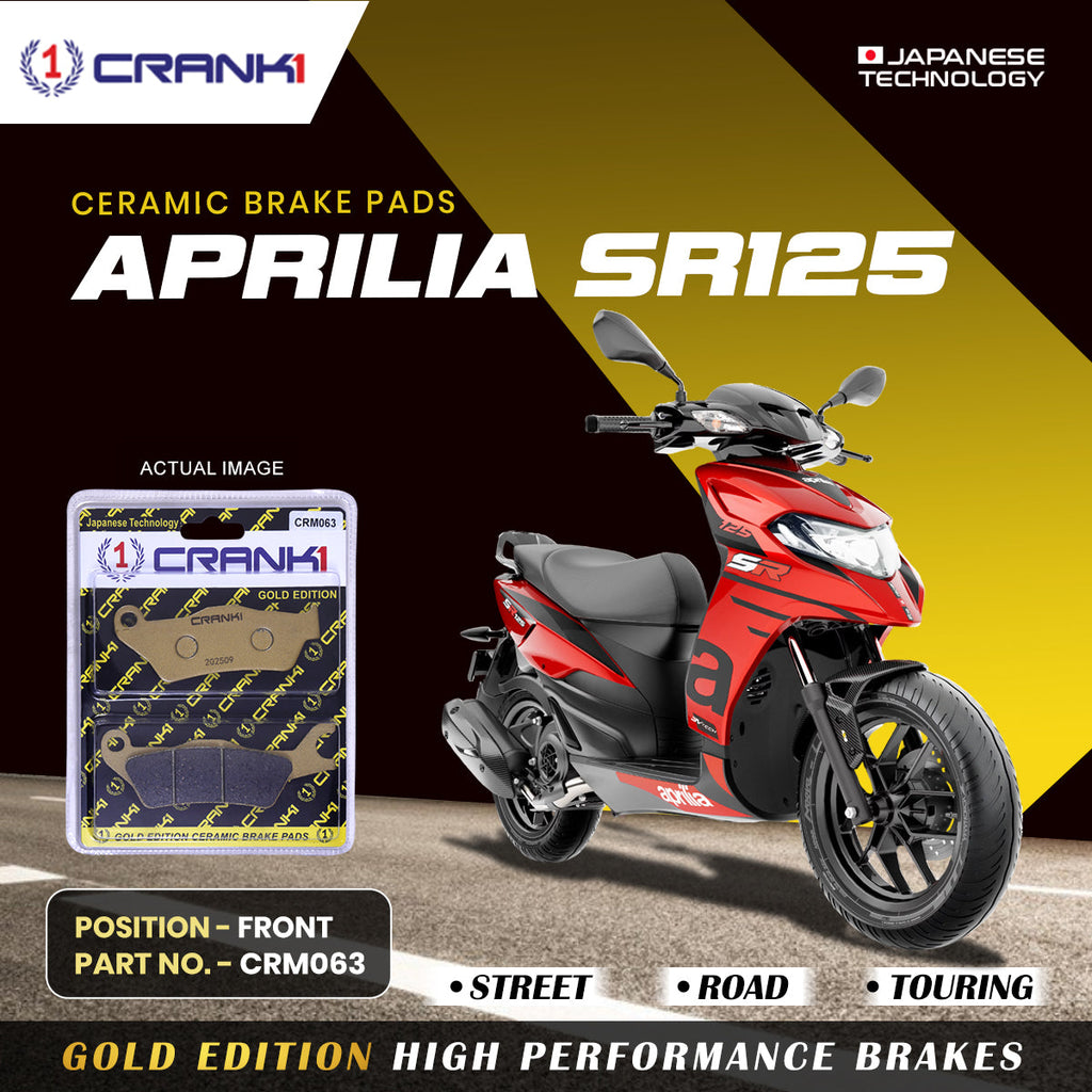 CRANK1 ceramic front brake pads for Aprilia SR125 CRM063 motorcycle