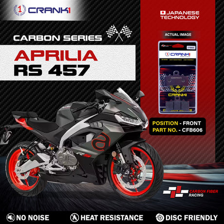 CRANK1 Carbon Front Brake Pads for Aprilia RS 457 CFB606