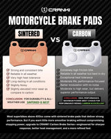 CRANK1 Carbon Rear Brake Pads for Aprilia RS 457 CFB312