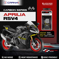 CRANK1 CFB662 carbon rear brake pads for Aprilia RSV4 2021 onwards